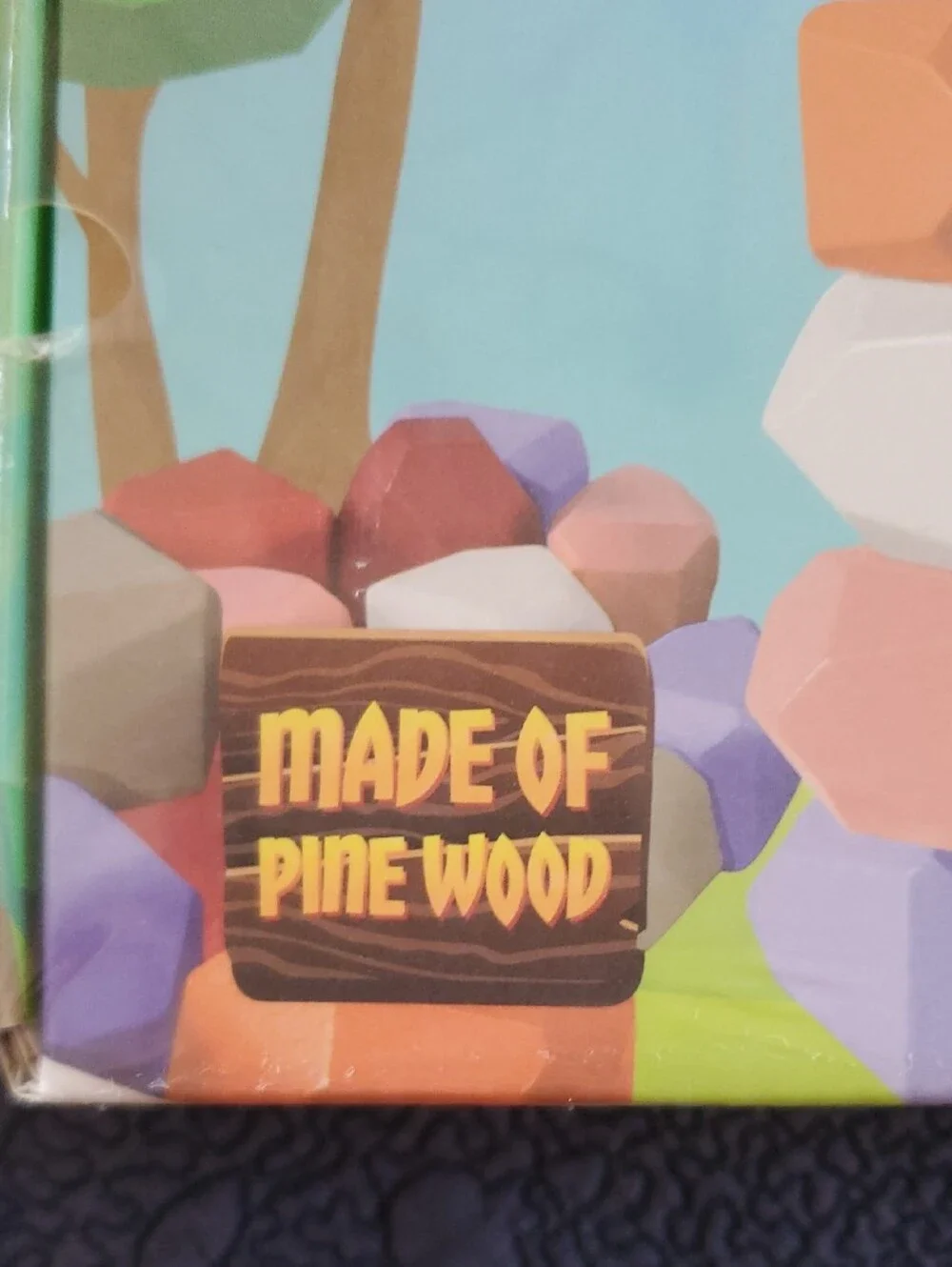 Bees & Me Stacking Rocks - Multicolor Wooden Stacking Stones for Kids